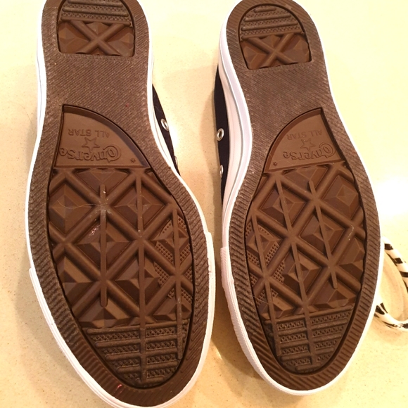 NWoT Black Converse All☆Star LowTops Double Tongue - Picture 5 of 6